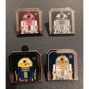 Disney World WDW Hidden Mickey 2024 Star Wars Droids 4 Pin Set